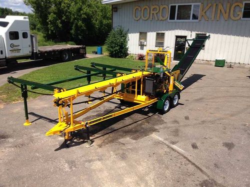 Комбинированная пила/дровокол с бензопилой - M20-30 - cordking - с ленточным конвейером / прицепная / с дизельным двигателем