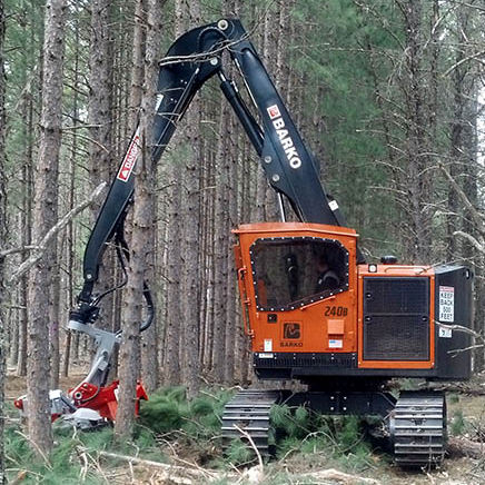 Гусеничный харвестер - 240B-D - barko - с подъемным краном