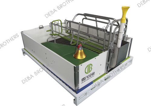 Клетка для вынашивания с защитой от раздавливания - Classic Farrowing Crate 1001 - Qingdao Deba Brother Machinery Co.,Ltd - решетчатый настил / с водопойным желобом / регулируемая