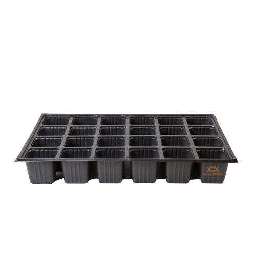Поднос с ячейками из пластика - F24K - ÖZ-KA VAKUM PLASTİK AMBALAJ VE MAKİNA KALIP SAN.TİC.LTD.ŞTİ. - из перерабатываемых материалов / квадратный