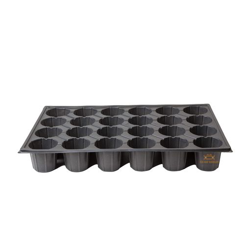 Поднос с ячейками из пластика - F24Y - ÖZ-KA VAKUM PLASTİK AMBALAJ VE MAKİNA KALIP SAN.TİC.LTD.ŞTİ. - из перерабатываемых материалов / круглый