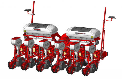 Пневматическая сеялка точного высева - TOSCANO Agricultural Machinery - дисковая / 6 рядов / для установки на трактор