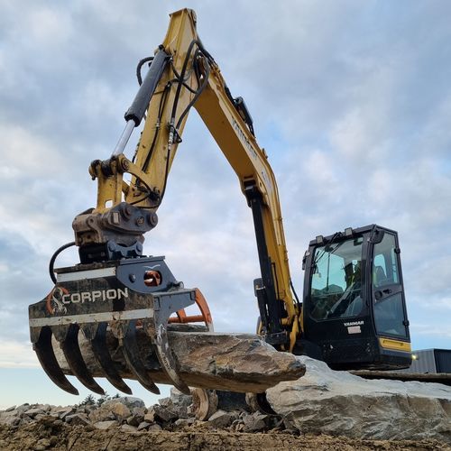 Бревнозахват для лесохозяйственных работ - Scorpion S900 - MDE Machinery Ltd - для экскаватора / непостоянный / для разгрузочно-погрузочных работ