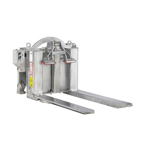Опрокидыватель ящиков с системой затяжки - 165 FLAP INOX - CM srl - установленный на тракторе