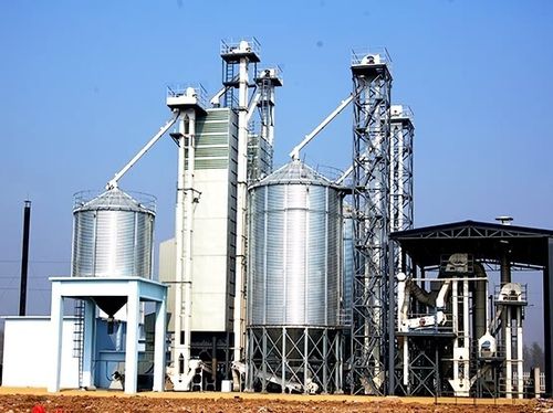 Зернохранилище для злаковых - TCZK series - SRON SILO ENGINEERING - из гальванизированной стали / с бункером / с вибрирующим дном