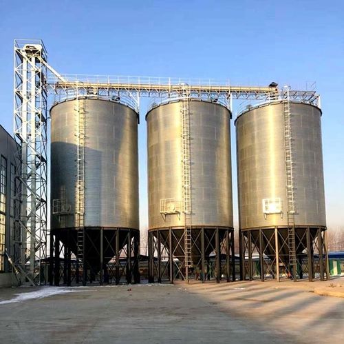 Зернохранилище для злаковых - TCK series - SRON SILO ENGINEERING - для пищевых продуктов / из гальванизированной стали / с коническим дном
