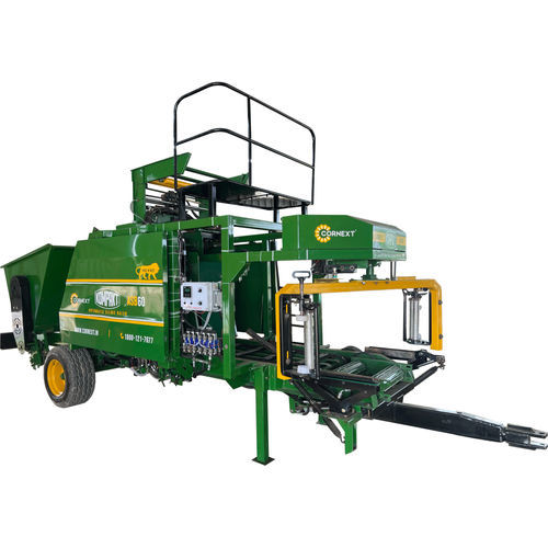 Пресс для круглых кип - Kompakt ASB60 - Cornext Agri Products Pvt. Ltd. - с фиксированной камерой / с машиной для обсыпки / для силосования