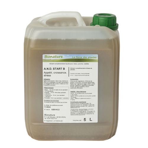 Кормовая добавка для животных - AND START B - Bionature - для крупного рогатого скота / для домашней птицы / витамины