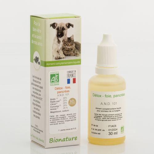 Кормовая добавка для метаболизма - AND 101 - Bionature - для животных / для домашних животных / жидкость