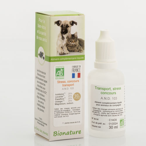 Кормовая добавка для борьбы со стрессом - AND 103 - Bionature - для животных / для домашних животных / жидкость