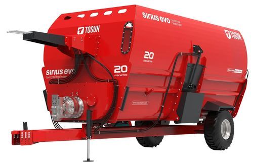 Горизонтальный винтовой смеситель - SIRIUS EVO 20 - TOSUN - прицепной / с 2 винтами / с системой взвешивания