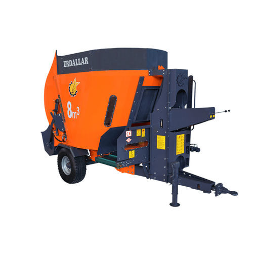 Вертикальный винтовой смеситель - MAK-8-11 - ERDALLAR AGRICULTURAL MACHINERY - прицепной / с фронтальной разгрузкой / простой винт