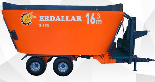 Вертикальный винтовой смеситель - MAK-16-12 - ERDALLAR AGRICULTURAL MACHINERY - прицепной / с фронтальной разгрузкой / с 2 винтами