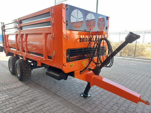 Прицепной разбрасыватель навоза - 10 TON KGDM - ERDALLAR AGRICULTURAL MACHINERY - с вертикальными щетками / двухосный