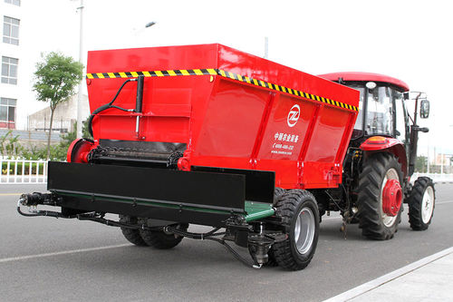 Прицепной разбрасыватель навоза - 2FGC- 5T - Weihai ZY Modern Agricultural Equipment Technology Co.,Ltd - турбинный / одноосный
