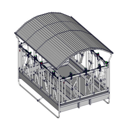 Стойка для крупного рогатого скота - RA09 series - Teemore Engineering Limited - из металла / мультидоступ / с крышей
