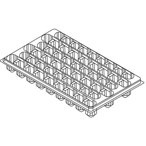 Поднос с ячейками из пластика - 89380 - Air Tray Technologies by Blackmore Company - многоразовый / прямоугольный