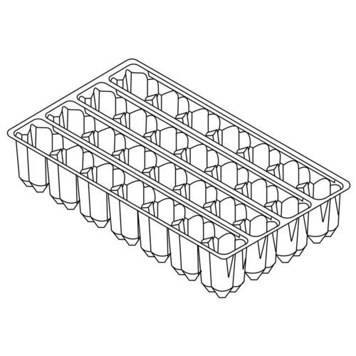 Поднос с ячейками из пластика - 82060 - Air Tray Technologies by Blackmore Company - многоразовый / прямоугольный