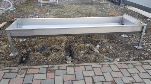 Водопойный желоб для крупного рогатого скота - DRIF7. 3000 - AHI - FARM CAMARA - с лотком / из нержавеющей стали / для улицы