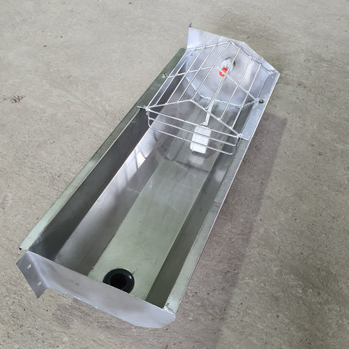 Водопойный желоб для телят - DRIF6.P1500 - AHI - FARM CAMARA - для крупного рогатого скота / из нержавеющей стали / мультидоступ