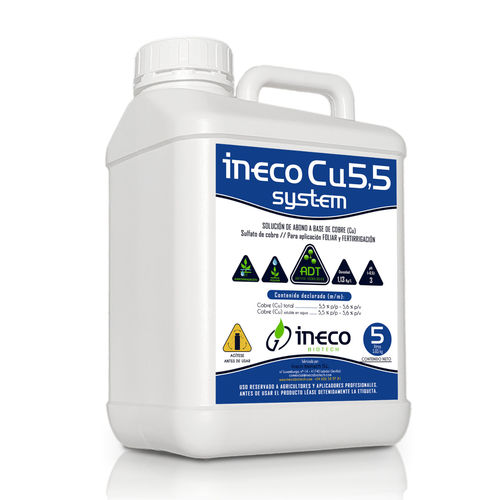Удобрение богатое медью - Cu5,5 - Ineco Biotech - жидкость / для листвы