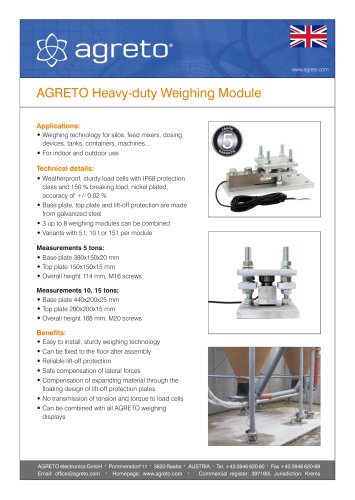 AGRETO Heavy-duty Weighing Module