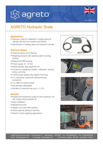 AGRETO Hydraulic Scale