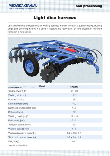 Light-disc-harrows