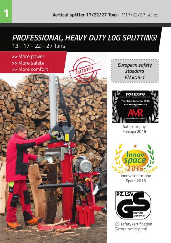 VERTICAL SPLITTER 17/22/27 TONS - V13/17/22/27 SERIES