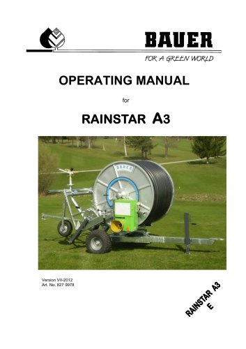 OPERATING MANUAL for RAINSTAR A3