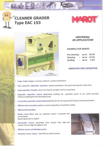 CLEANER GRADER Type EAC 153