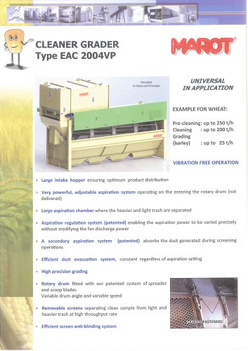 CLEANER GRADER Type EAC 2004VP