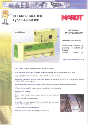 CLEANER GRADER Type EAC 503VP