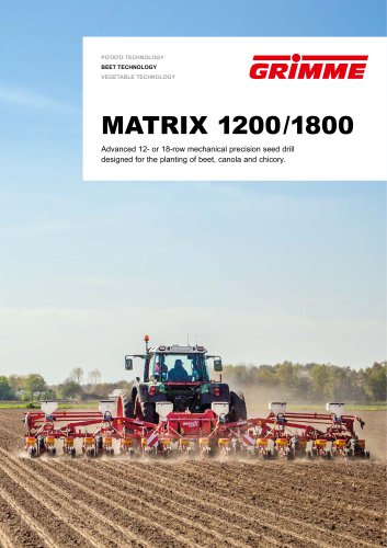 MATRIX 1200 / 1800 - Mechanical precision seeder