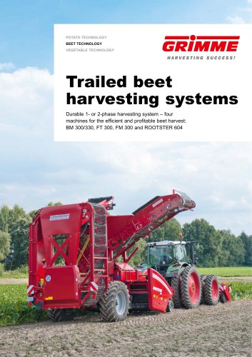 Trailed beet harvesting systems