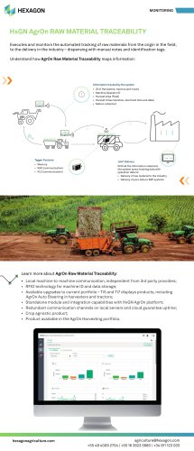 HxGN AgrOn RAW MATERIAL TRACEABILITY