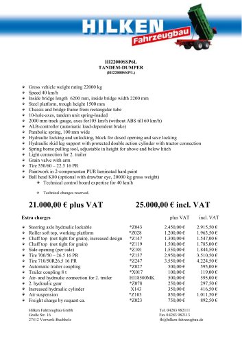 HI22000SSP6L TANDEM-DUMPER