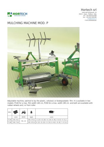 2020 MULCHING MACHINE MOD. P