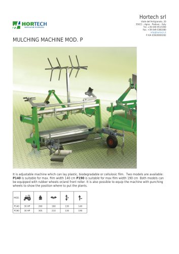 MULCHING MACHINE MOD. P