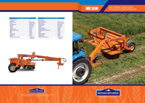 KE 320 Disc Mower Conditions brochure.