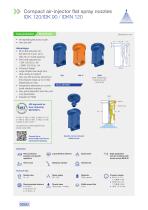 Compact air-injector flat spray nozzles IDK 120/1DK 90 / DKN 120