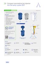 Compact symmetrical air-injector twin flat spray nozzles IDKT