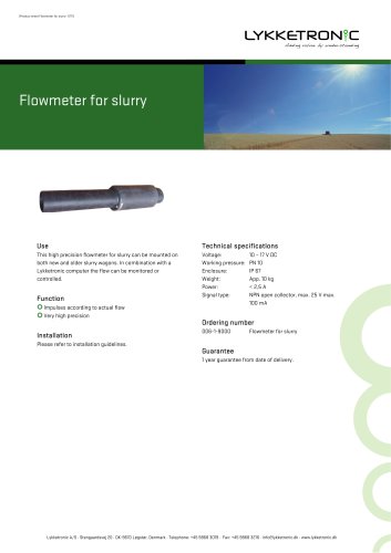 Flowmeter for slurry