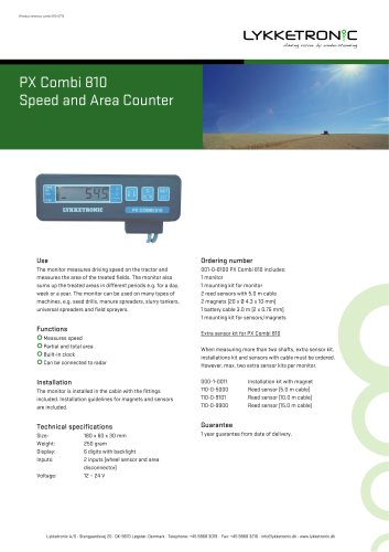 PX Combi 810 Speed and Area Counter