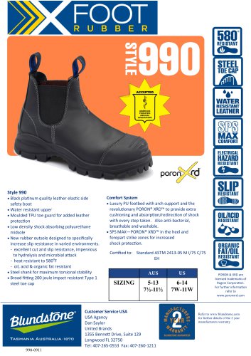 990 BLACK LEATHER BOOTS