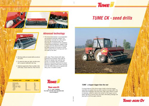 TUME CK - seed drills brochure