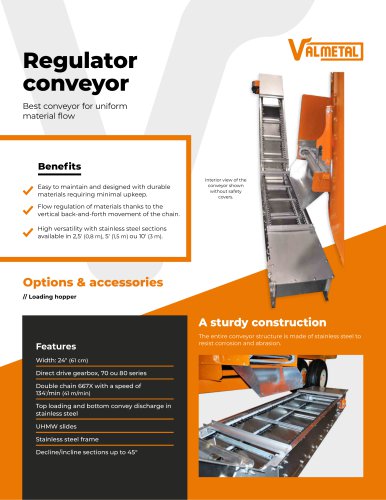 Regulator conveyor