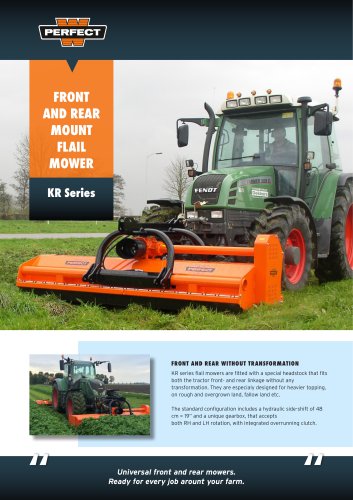 FRONT  AND REAR  MOUNT FLAIL  MOWER KR Series