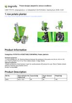 1 row potato planter