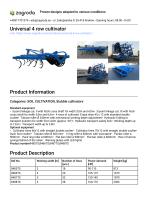 Universal 4 row cultivator 848 Series